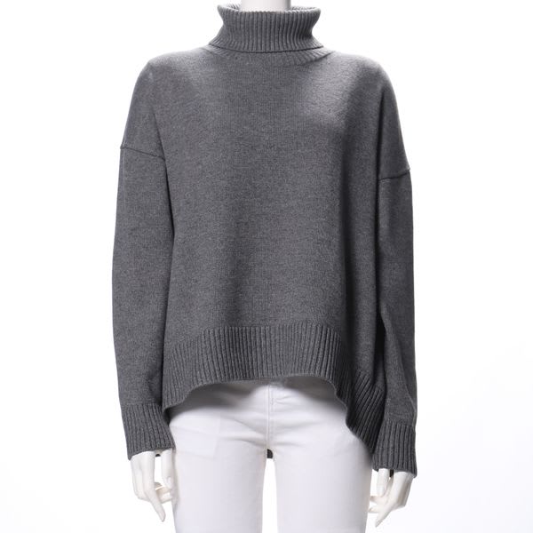 ドロップショルダータートルネックニット