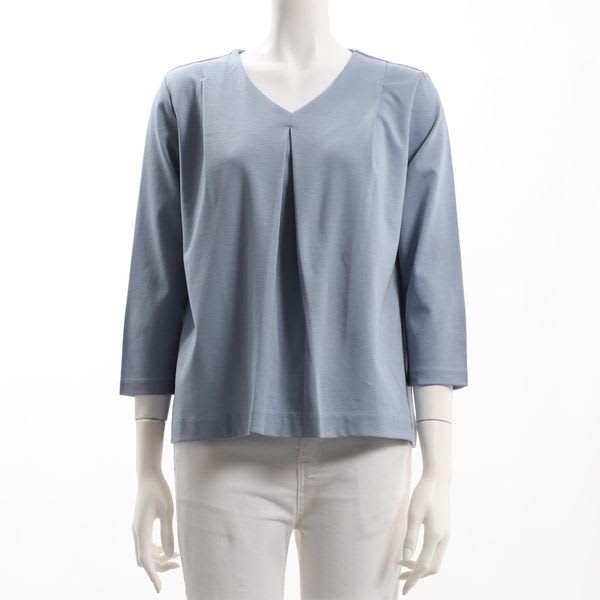 フロントタックデザインVネックカットソー