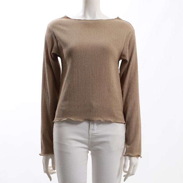 楊柳生地ボートネックカットソー