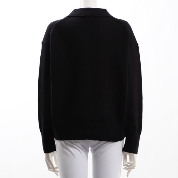 スキッパーネックドロップショルダーニット