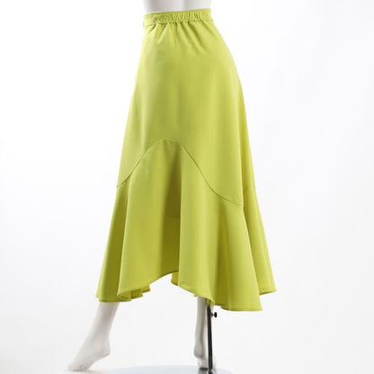 裾デザインマーメイドスカート