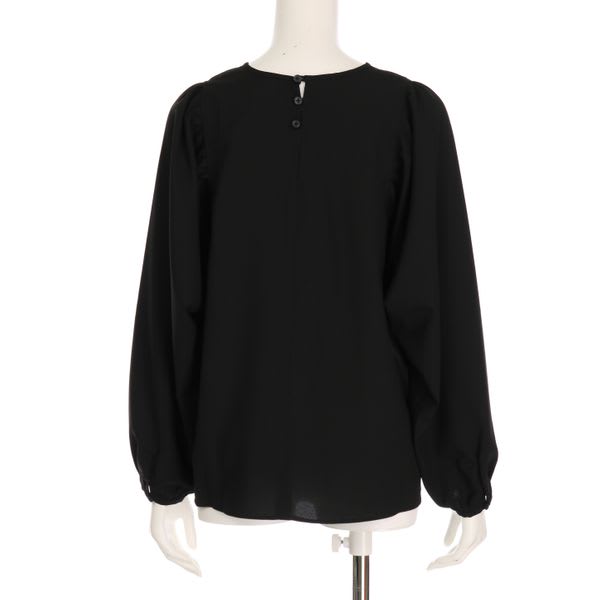 肩ギャザーボリュームスリーブブラウス