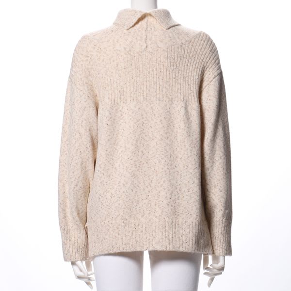 オフタートルネックニット