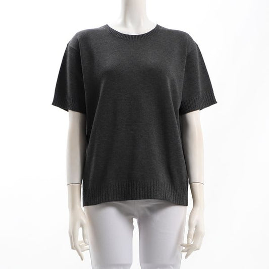 クルーネックハイゲージニット