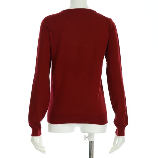 ダイヤ柄ラメ糸ニット