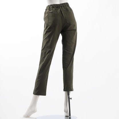 ストレッチ起毛タック入りテーパードパンツ