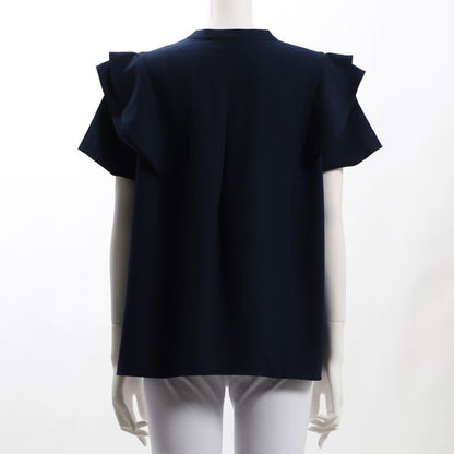 肩フリルブラウス