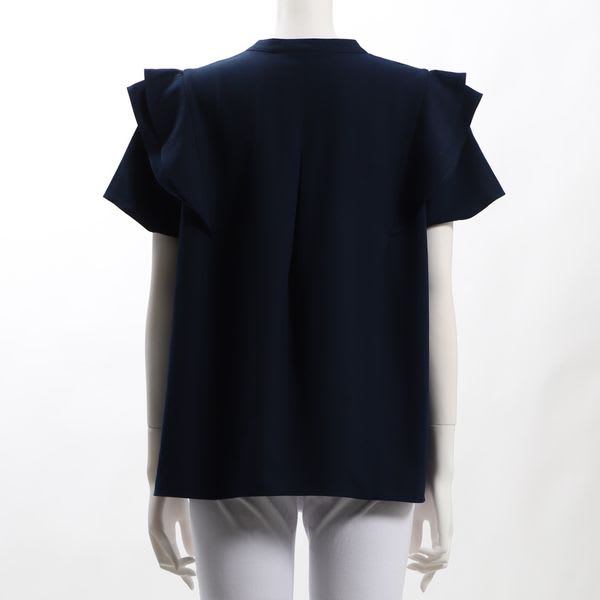 肩フリルブラウス