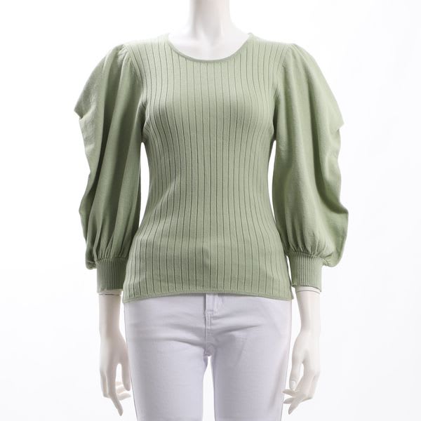 袖デザインリブニット