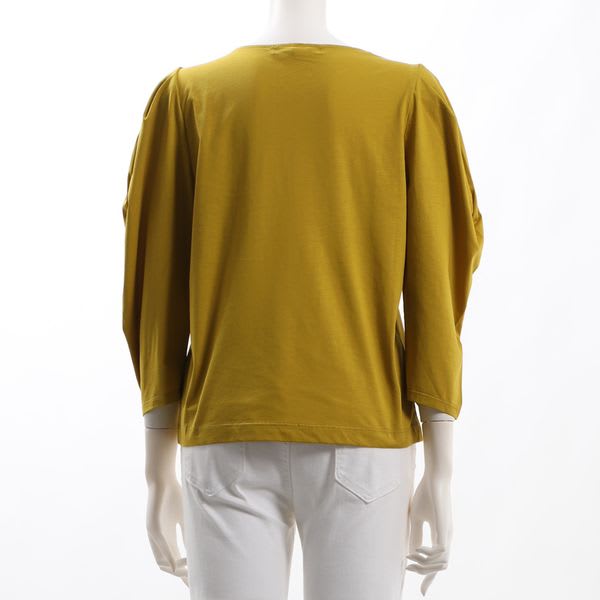 袖タックカットソー