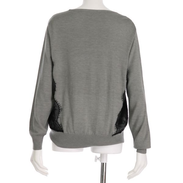 脇レースニットプルオーバー