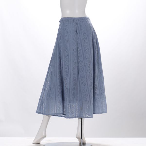 コットンレースフレアスカート