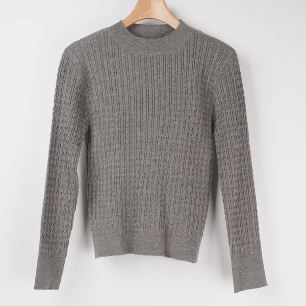 クルーネックシンプルニット