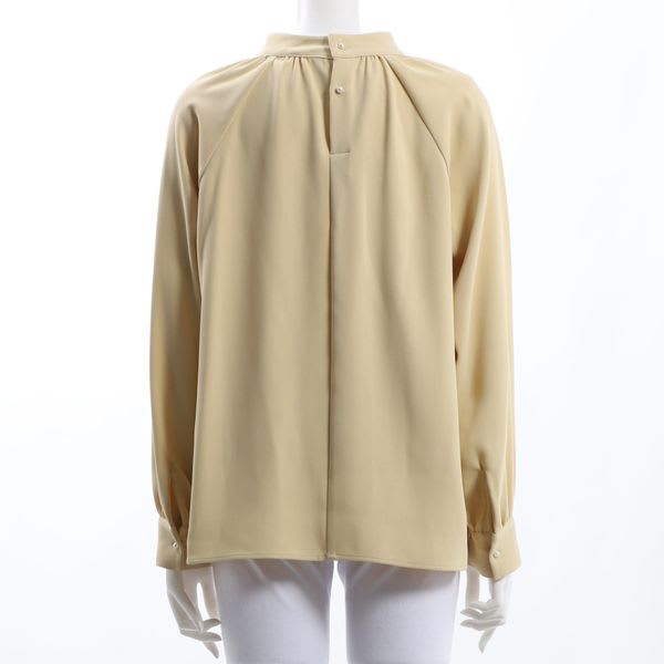 ダブルクロスギャザーネックブラウス