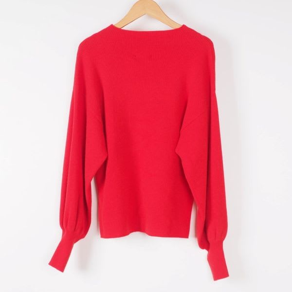 バルーンスリーブニットトップス