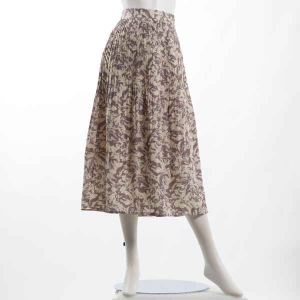 ケシプリーツ総柄スカート