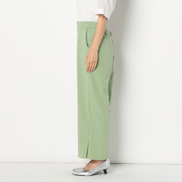 バックベルトデザインワイドパンツ