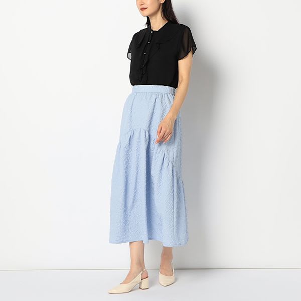 ジャガードフレアスカート