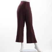 サイドスリットバックウエストゴムワイドパンツ