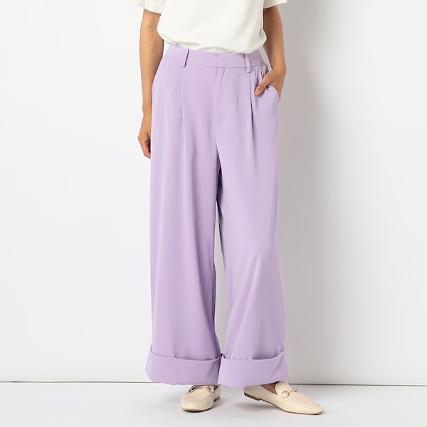 センタープレスワイドパンツ