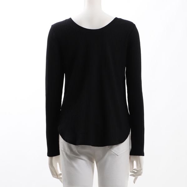 バック空きデザインリブカットソー