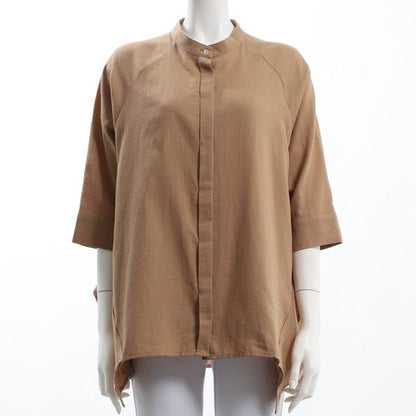 バックデザインバンドカラーブラウス