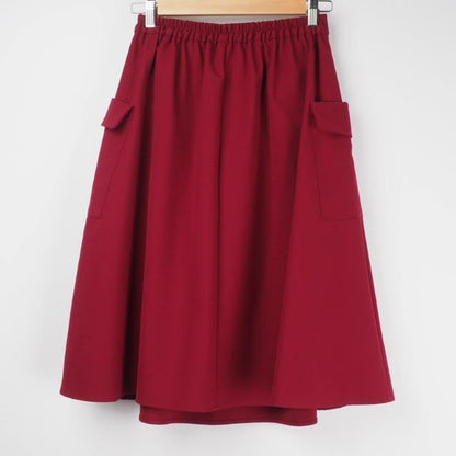 アウトポケットデザインフレアスカート