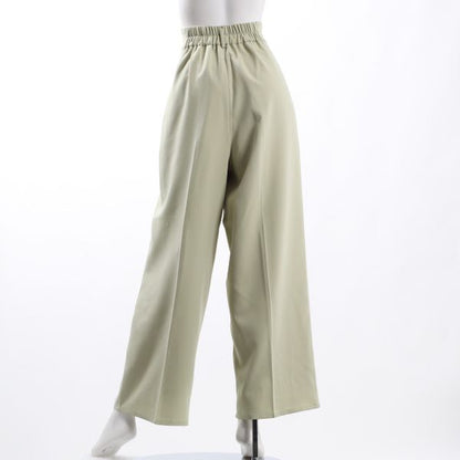 合繊平織ストレッチワイドパンツ