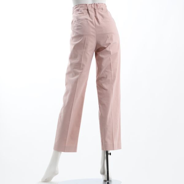 テーパードタックコットン混ストレートパンツ