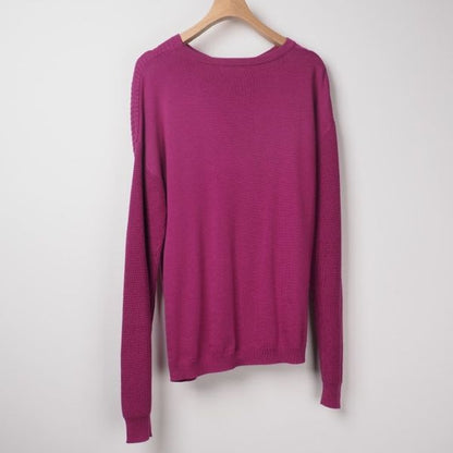 多種編みアシンメトリーニット