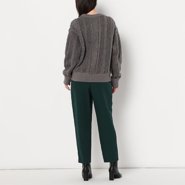 ピーチヤーンボリュームスリーブニット