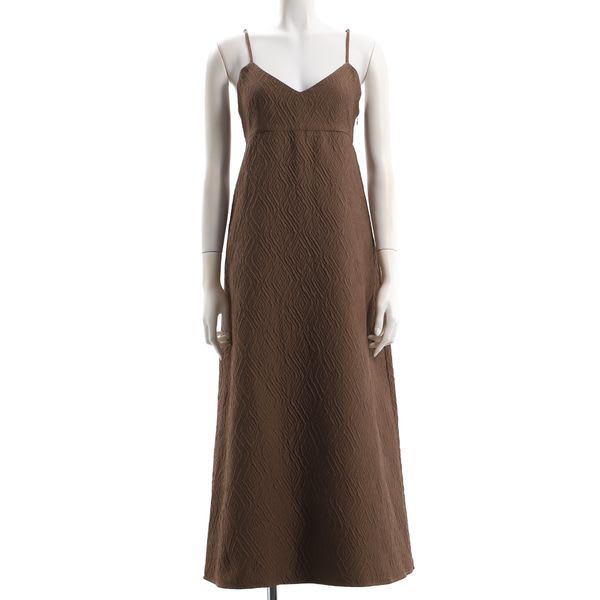 ジャガード素材キャミソールワンピース