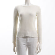 バックレースアップデザインリブニット