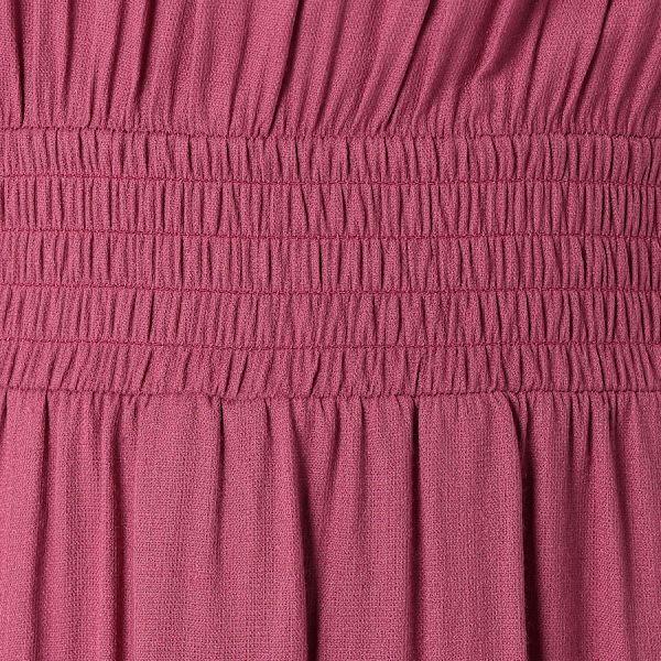 フロントボタンデザインギャザーワンピース