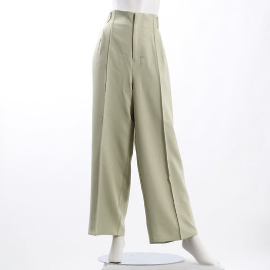 合繊平織ストレッチワイドパンツ