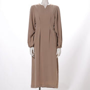 オープンフロントネックワンピース