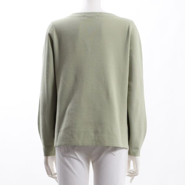 バルーンスリーブボートネックニット