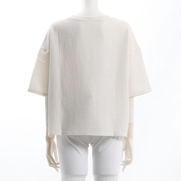 格子楊柳アウトポケットカットソー