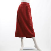 フェイクスウェードエンボス加工ナロースカート