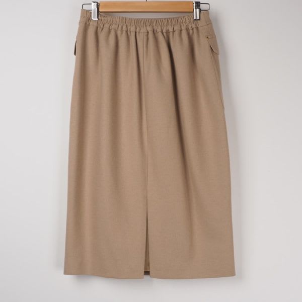 ウールフラノエレガントタイトスカート