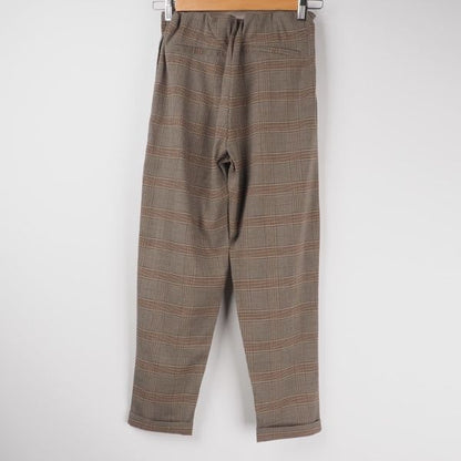 ウエストゴムチェック柄パンツ