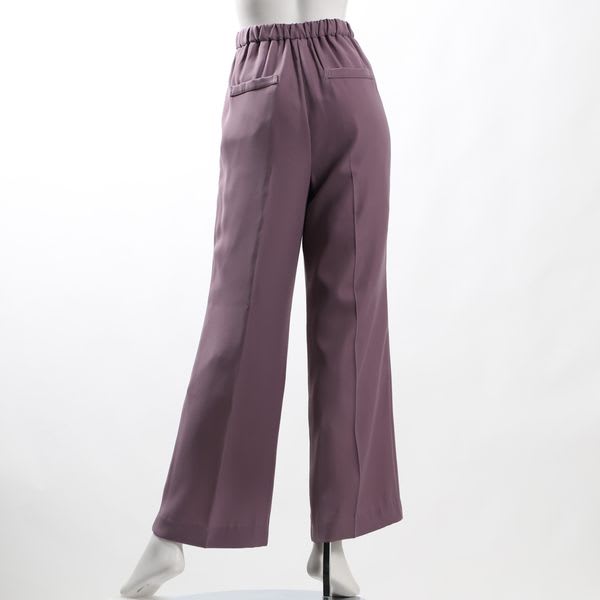 ダブルバックサテンフレアパンツ