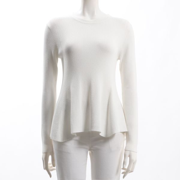 ぺプラムデザインリブニット