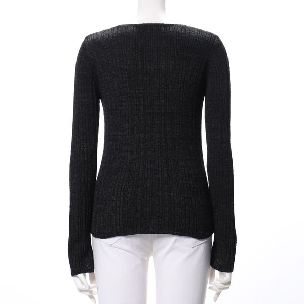 MIX混スリット袖リブニット