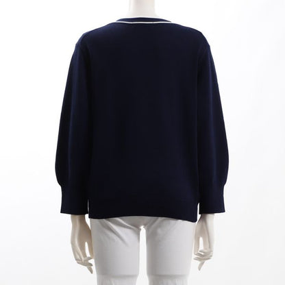 バイカラーボウタイハイゲージニット