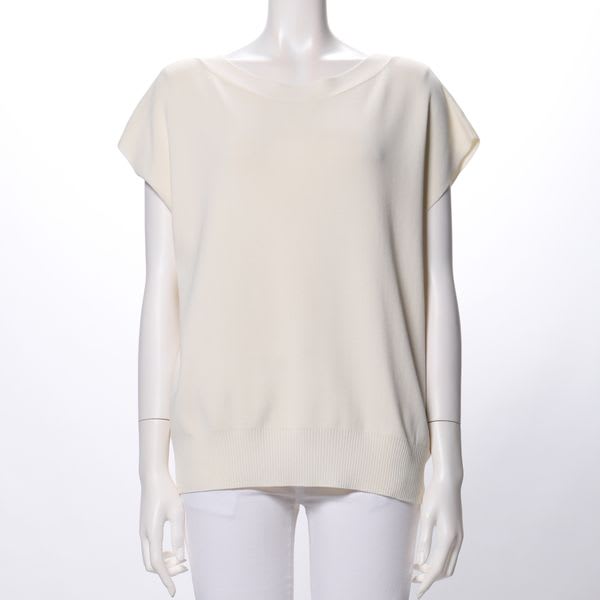 シンプルデザインフレンチスリーブニット