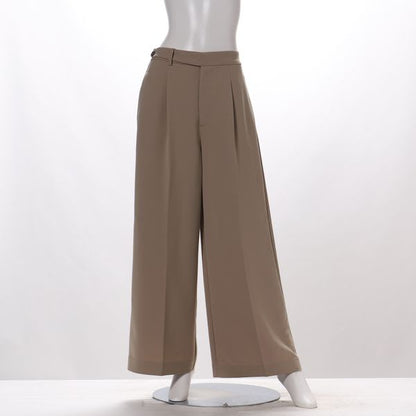 強撚ストレッチワイドパンツ