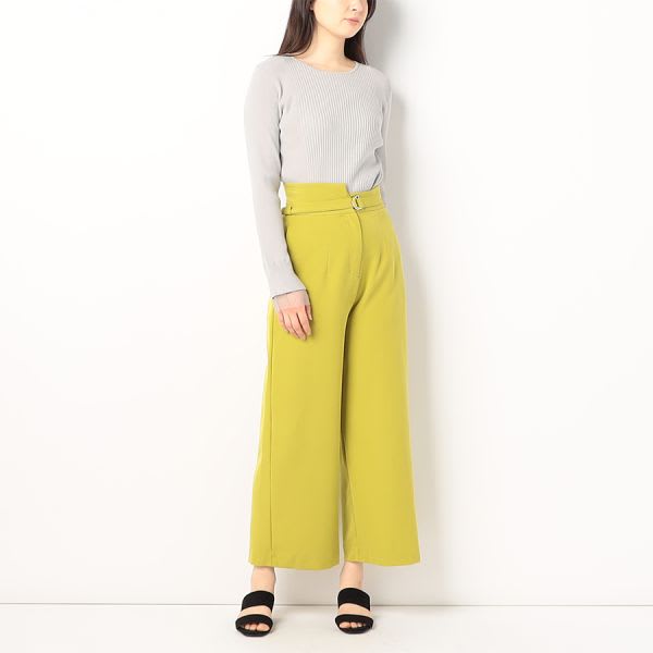 レイヤードデザインリブニット