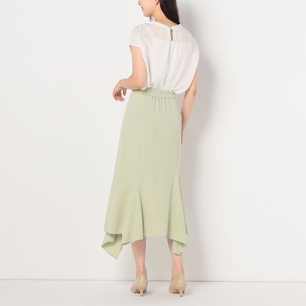 プチハイネックスタンドカラーブラウス