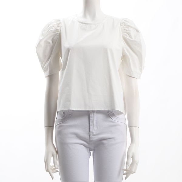 パワーショルダーぱふすりーブブラウス